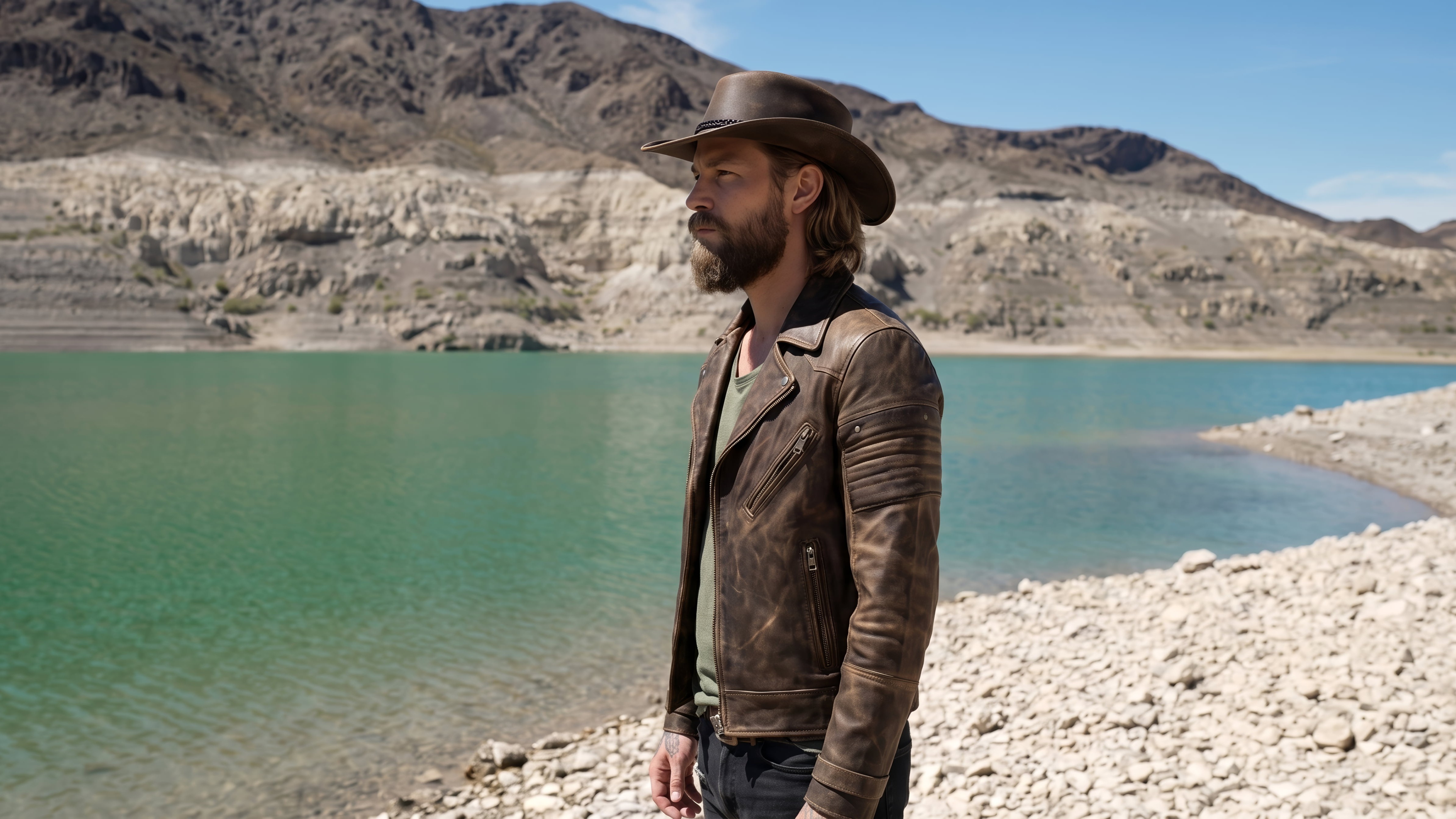 Boone Mercer beside the water in Arizona
